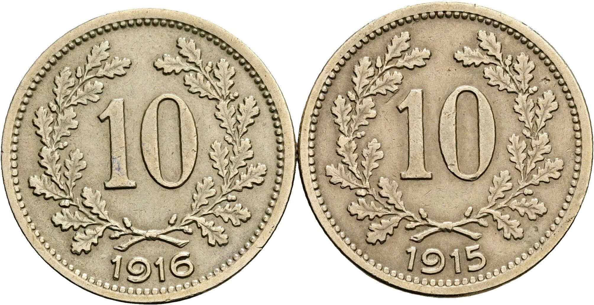 Lot 2 Stück 10 Heller