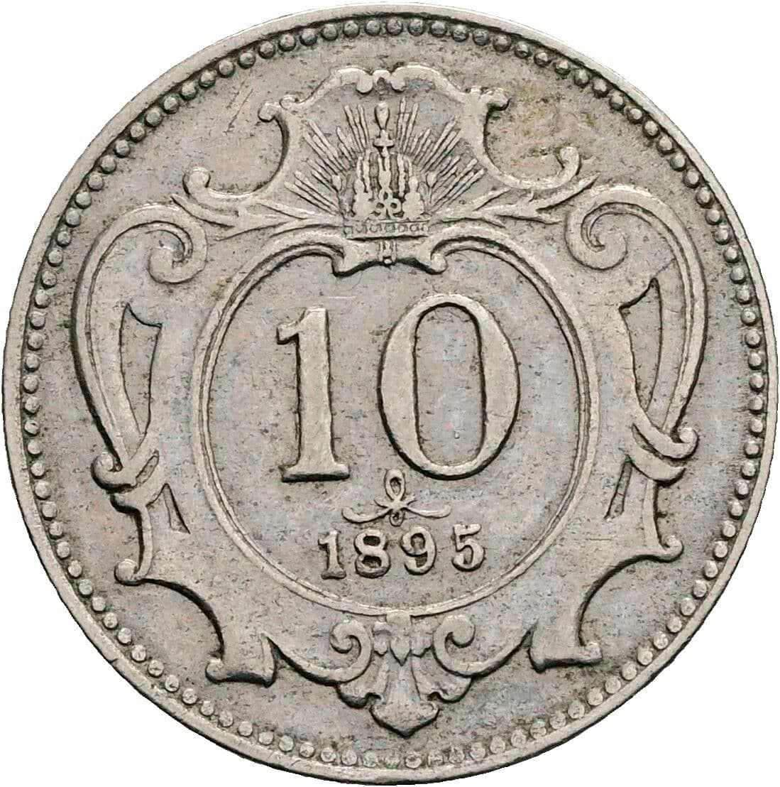 10 Heller Franz Joseph I. 1848-1916 1895 – Vorderseite