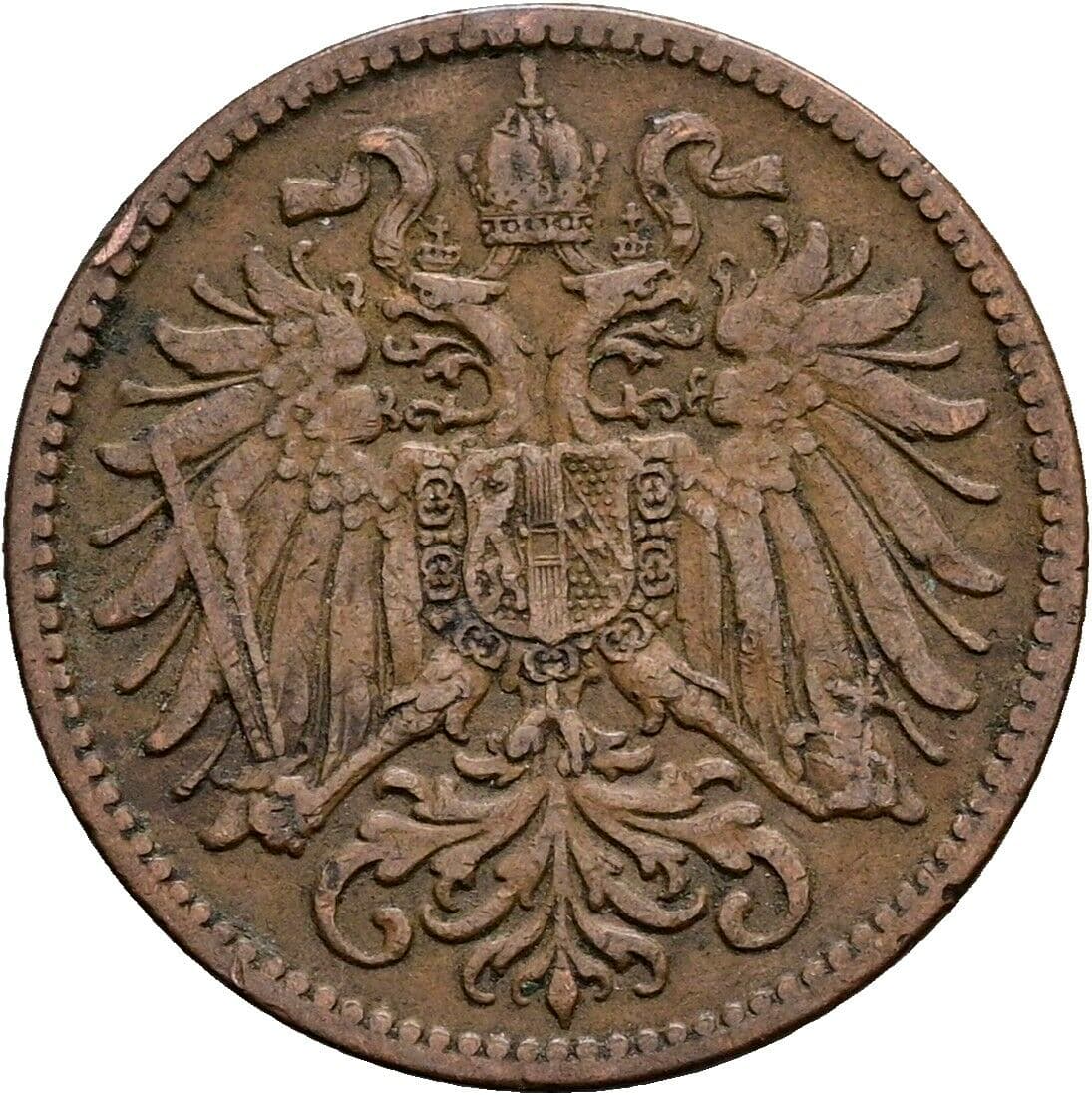 2 Heller Franz Joseph I. 1848-1916 1898 – Rückseite