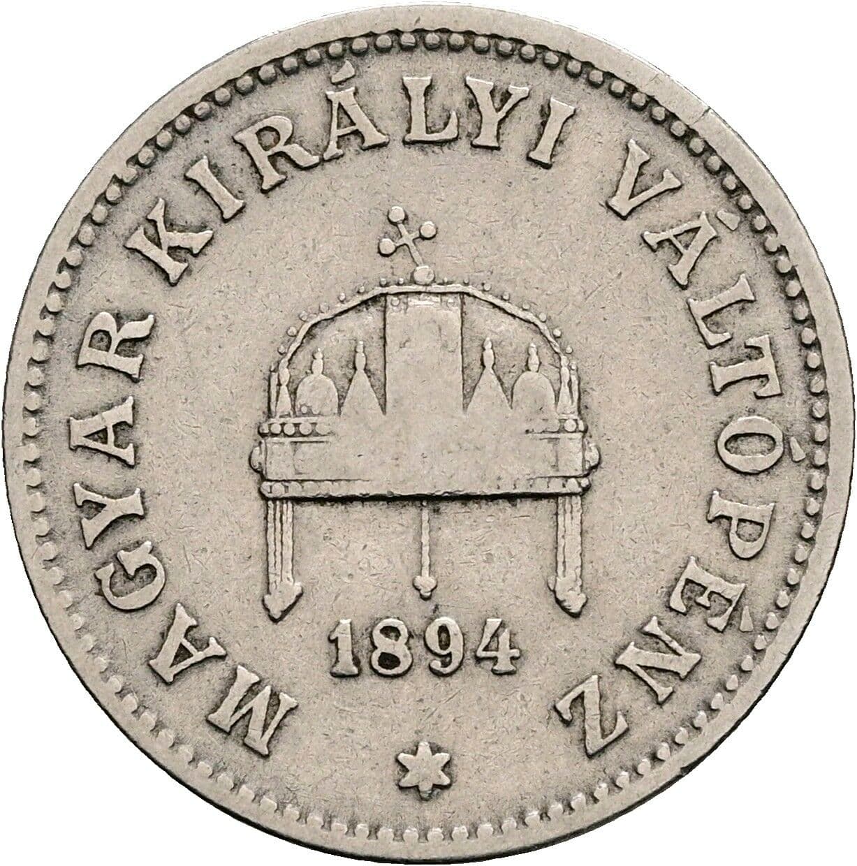 20 Filler Franz Joseph I. 1848-1916 1894 KB, Kremnitz – Rückseite