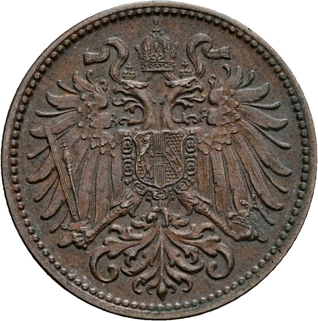 2 Heller Franz Joseph I. 1848-1916 1907 – Rückseite