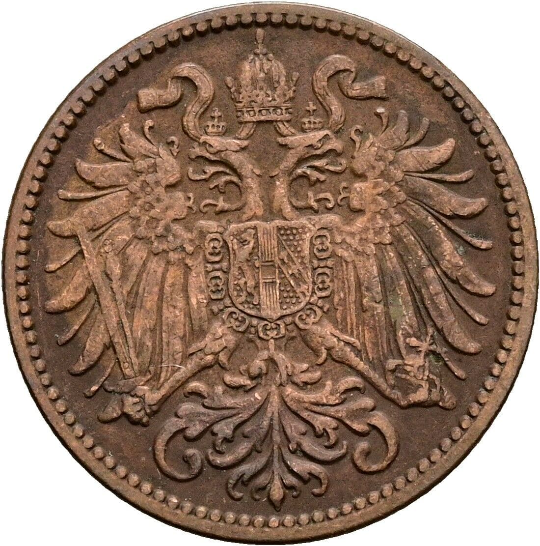 2 Heller Franz Joseph I. 1848-1916 1910 – Rückseite