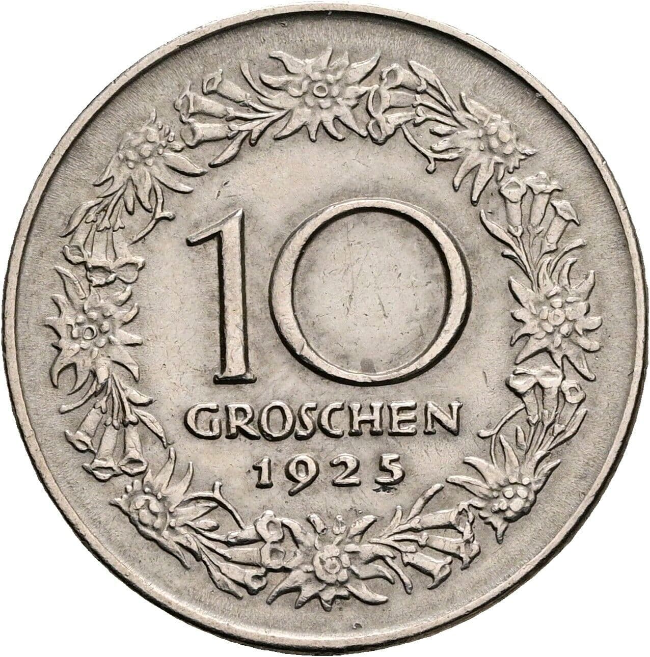 10 Groschen 1925 – Rückseite