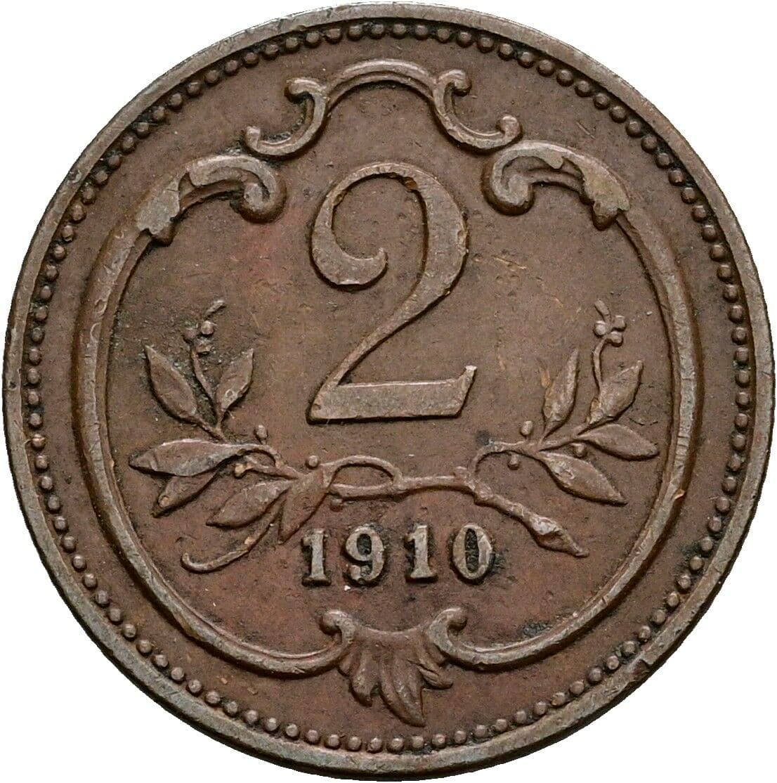 2 Heller Franz Joseph I. 1848-1916 1910 – Vorderseite