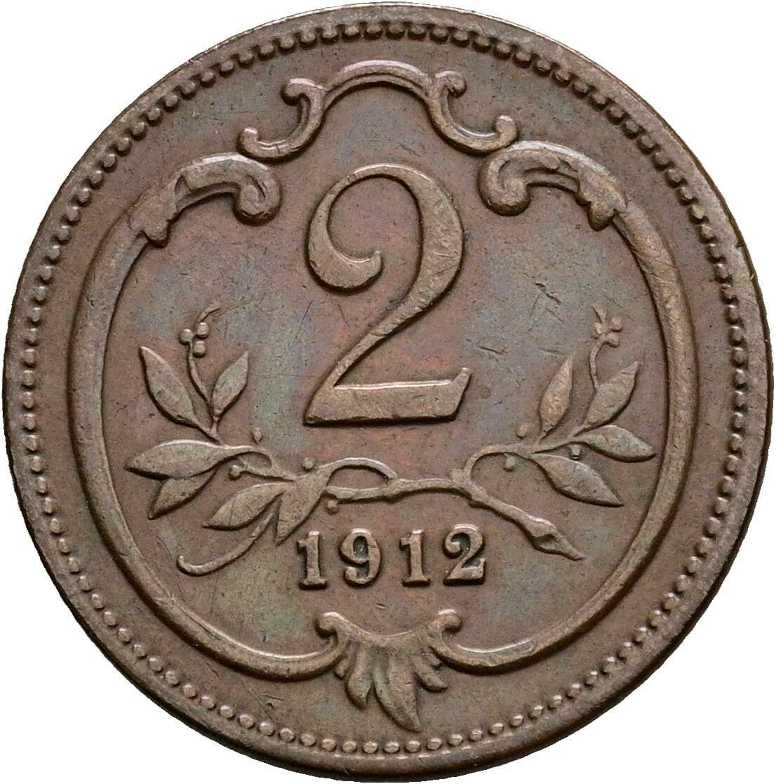 2 Heller Franz Joseph I. 1848-1916 1912 – Vorderseite