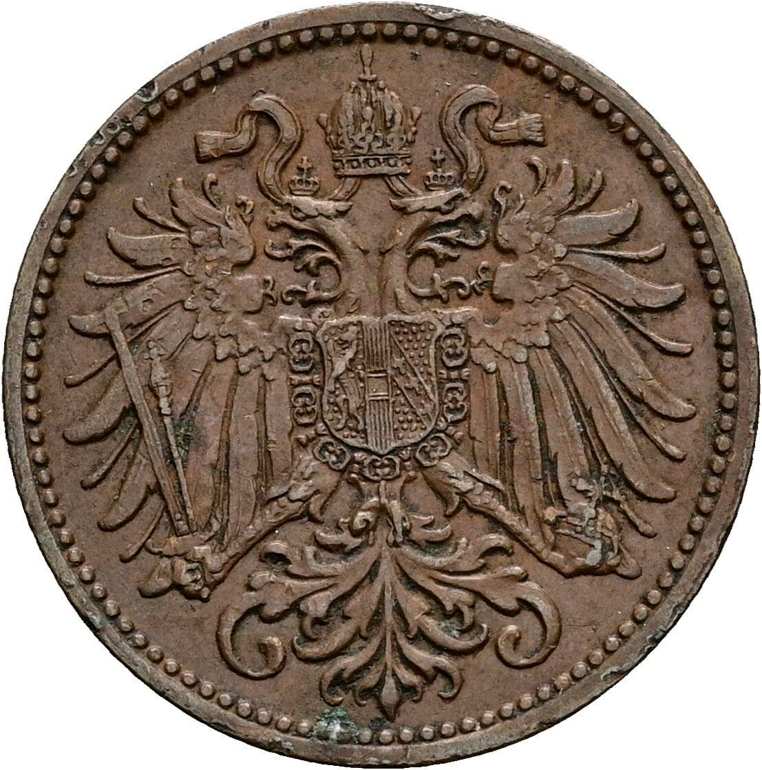 2 Heller Franz Joseph I. 1848-1916 1910 – Rückseite