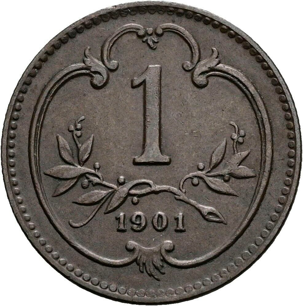 1 Heller Franz Joseph I. 1848-1916 1901 – Vorderseite