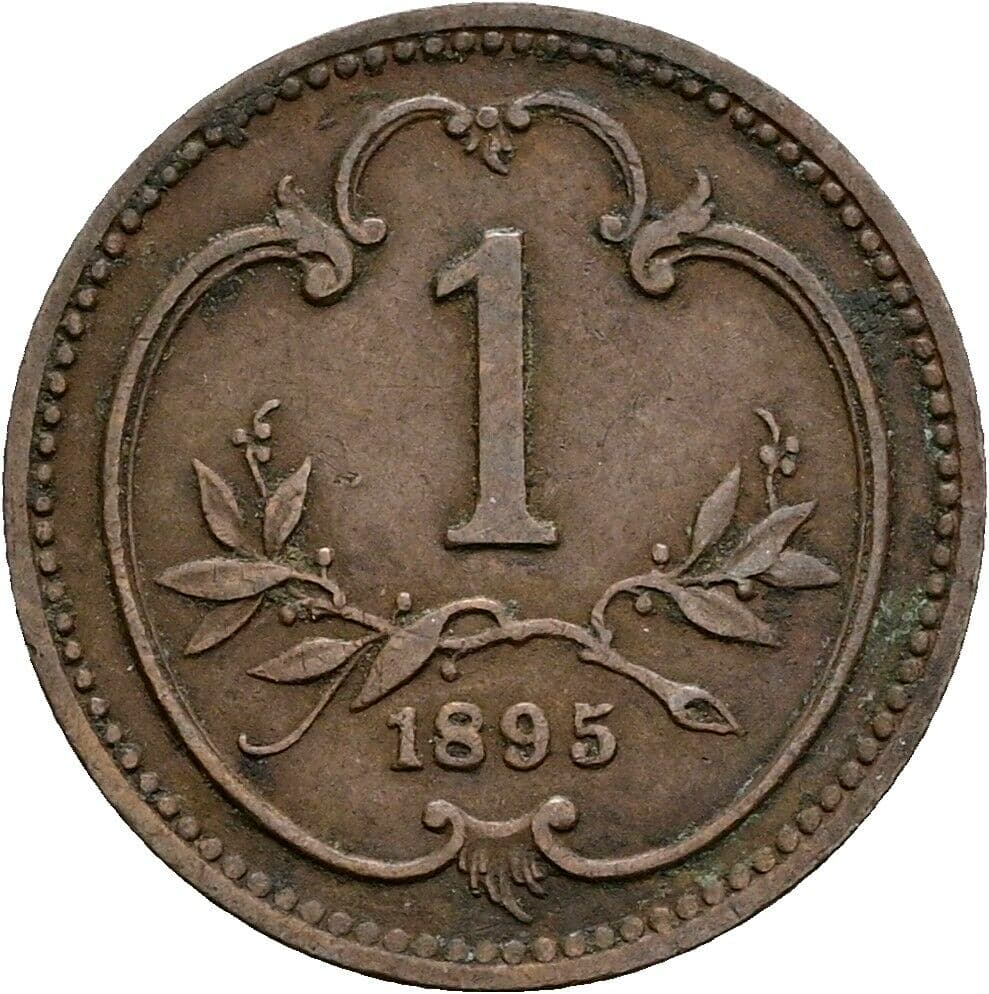 1 Heller Franz Joseph I. 1848-1916 1895 – Vorderseite