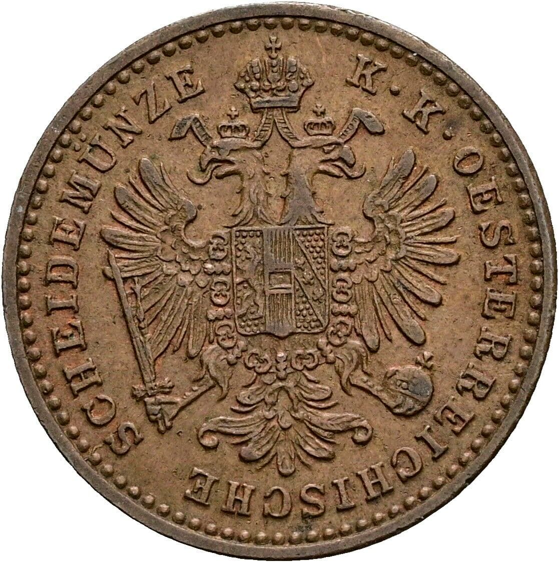 1 Kreuzer Franz Joseph I. 1848-1916 1881 – Rückseite
