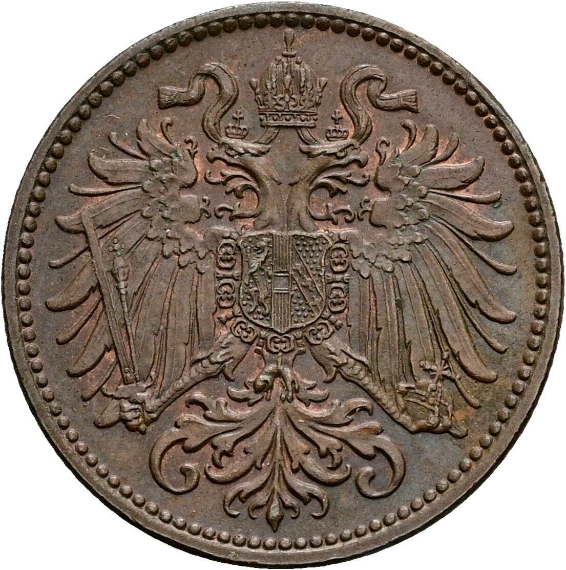 2 Heller Franz Joseph I. 1848-1916 1911 – Rückseite