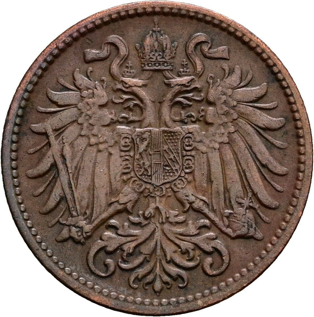 2 Heller Franz Joseph I. 1848-1916 1909 – Rückseite