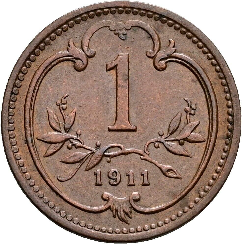 1 Heller Franz Joseph I. 1848-1916 1911 – Vorderseite