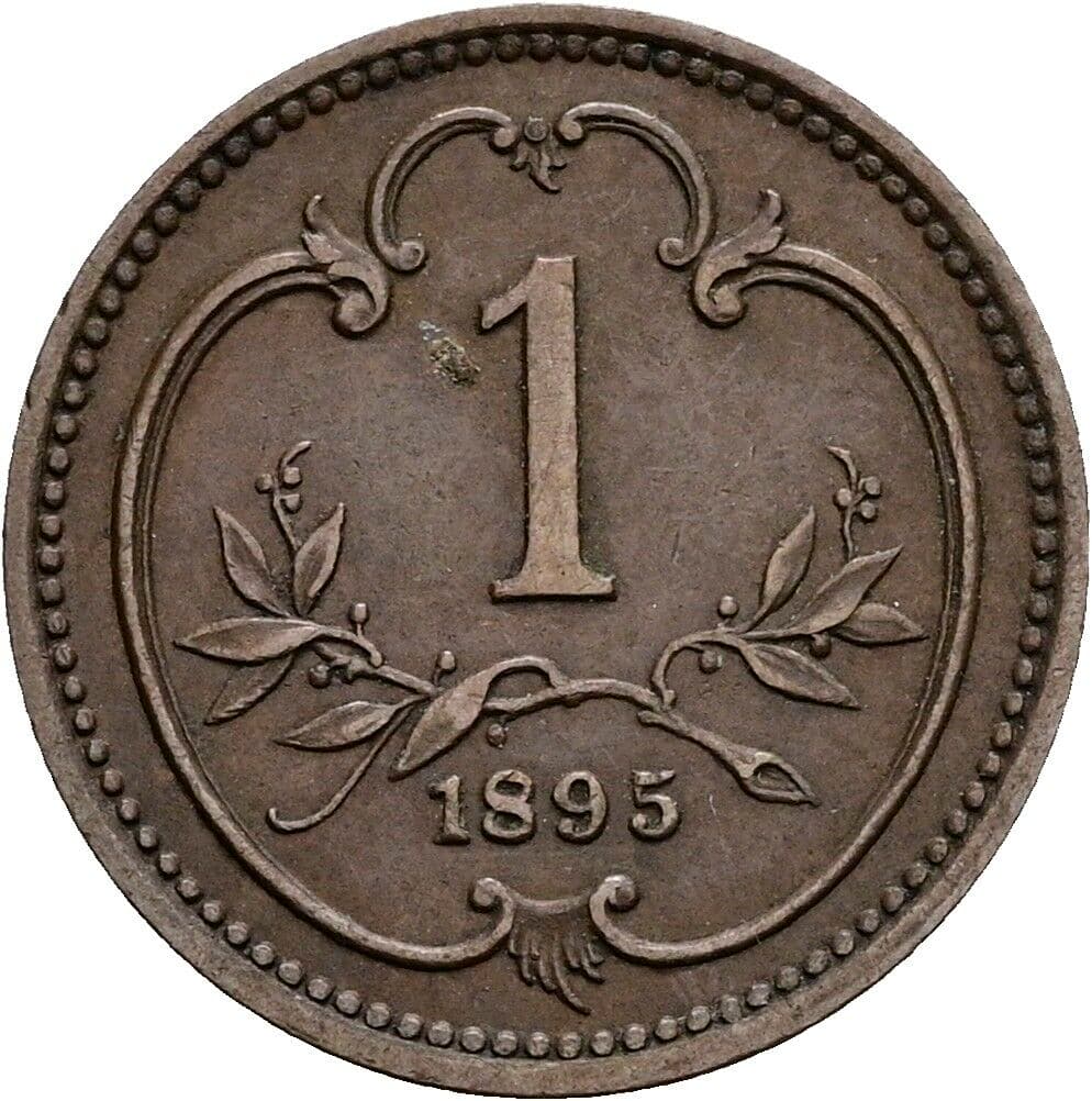 1 Heller Franz Joseph I. 1848-1916 1895 – Vorderseite