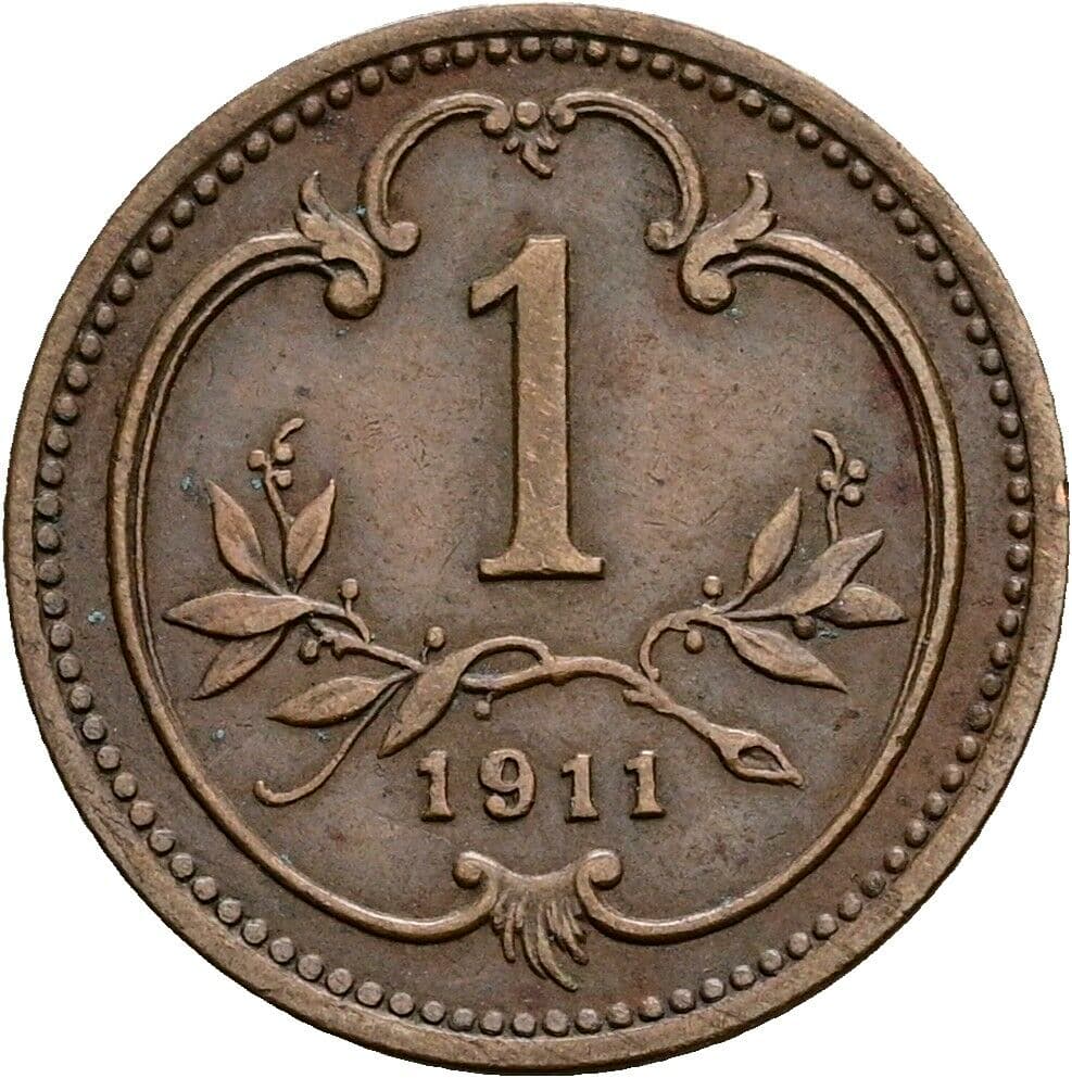 1 Heller Franz Joseph I. 1848-1916 1911 – Vorderseite