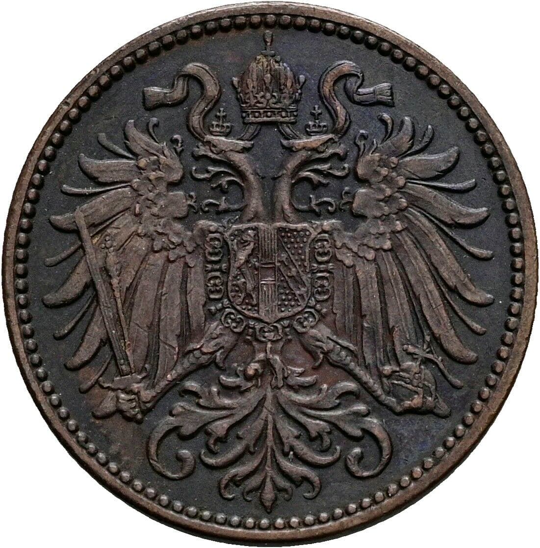 2 Heller Franz Joseph I. 1848-1916 1913 – Rückseite