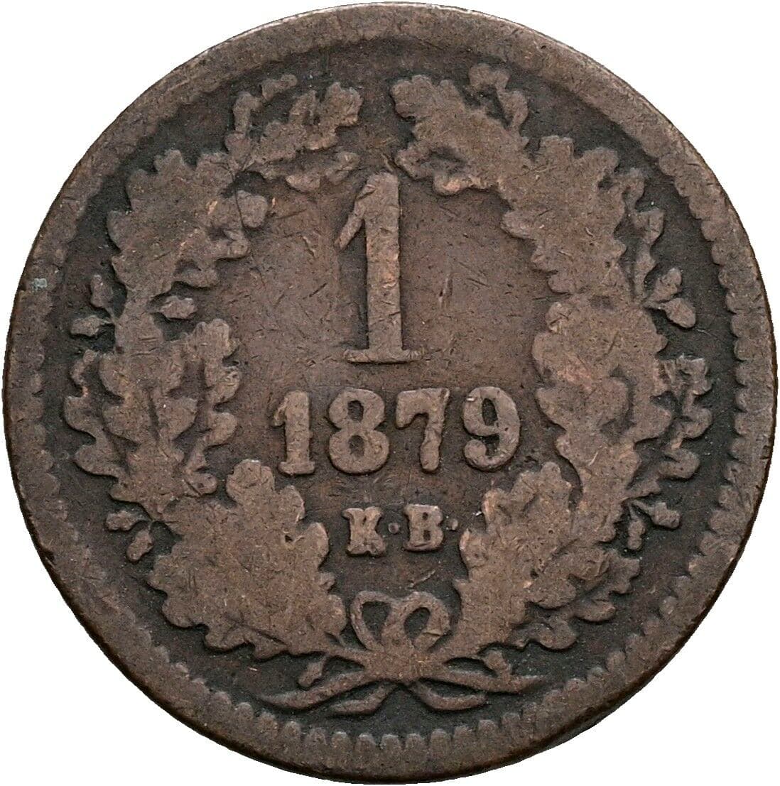 1 Krajczar Franz Joseph I. 1848-1916 1879 KB, Kremnitz – Vorderseite