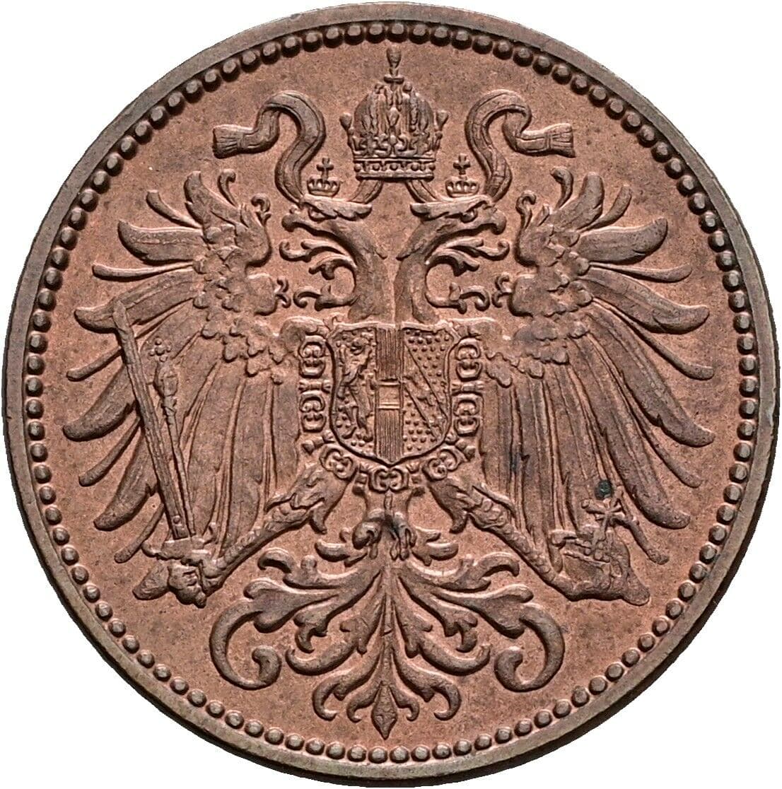 2 Heller Franz Joseph I. 1848-1916 1910 – Rückseite