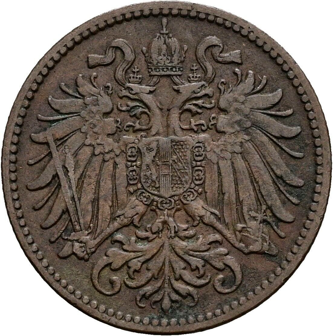 2 Heller Franz Joseph I. 1848-1916 1895 – Rückseite