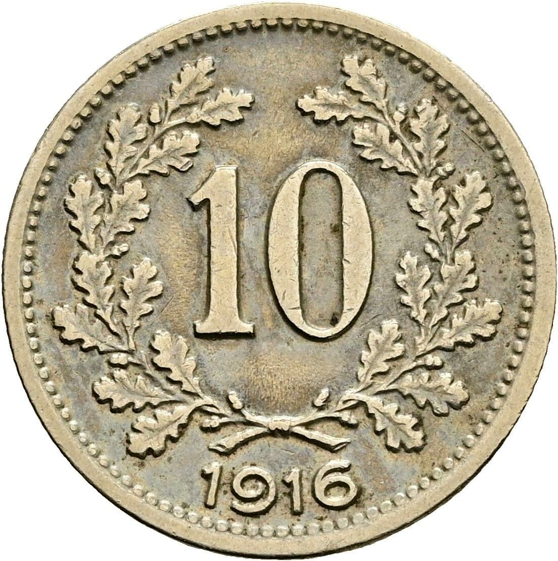 10 Heller Franz Joseph I. 1848-1916 1916 – Vorderseite