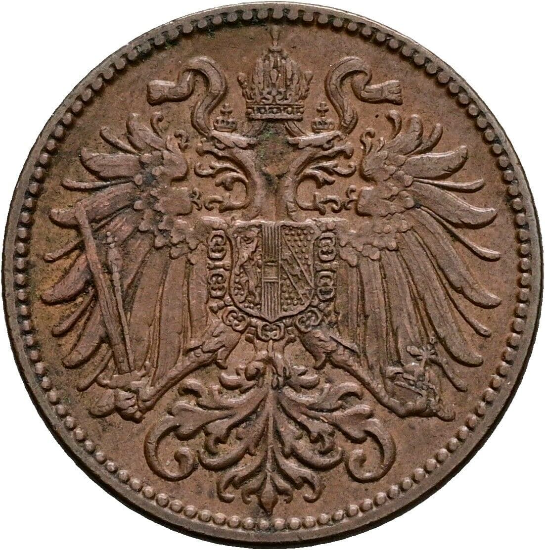 2 Heller Franz Joseph I. 1848-1916 1912 – Rückseite