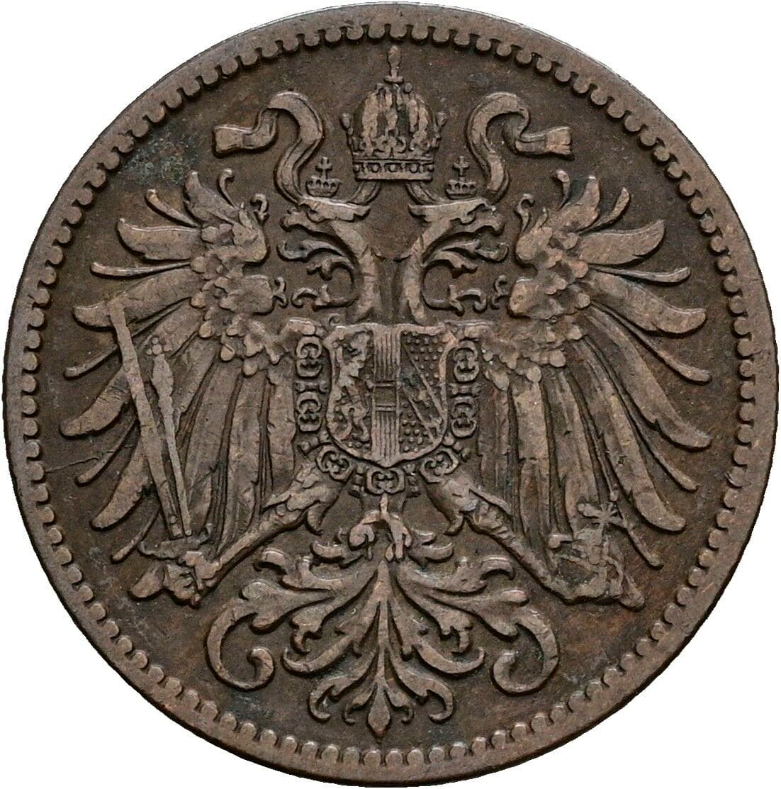 2 Heller Franz Joseph I. 1848-1916 1909 – Rückseite