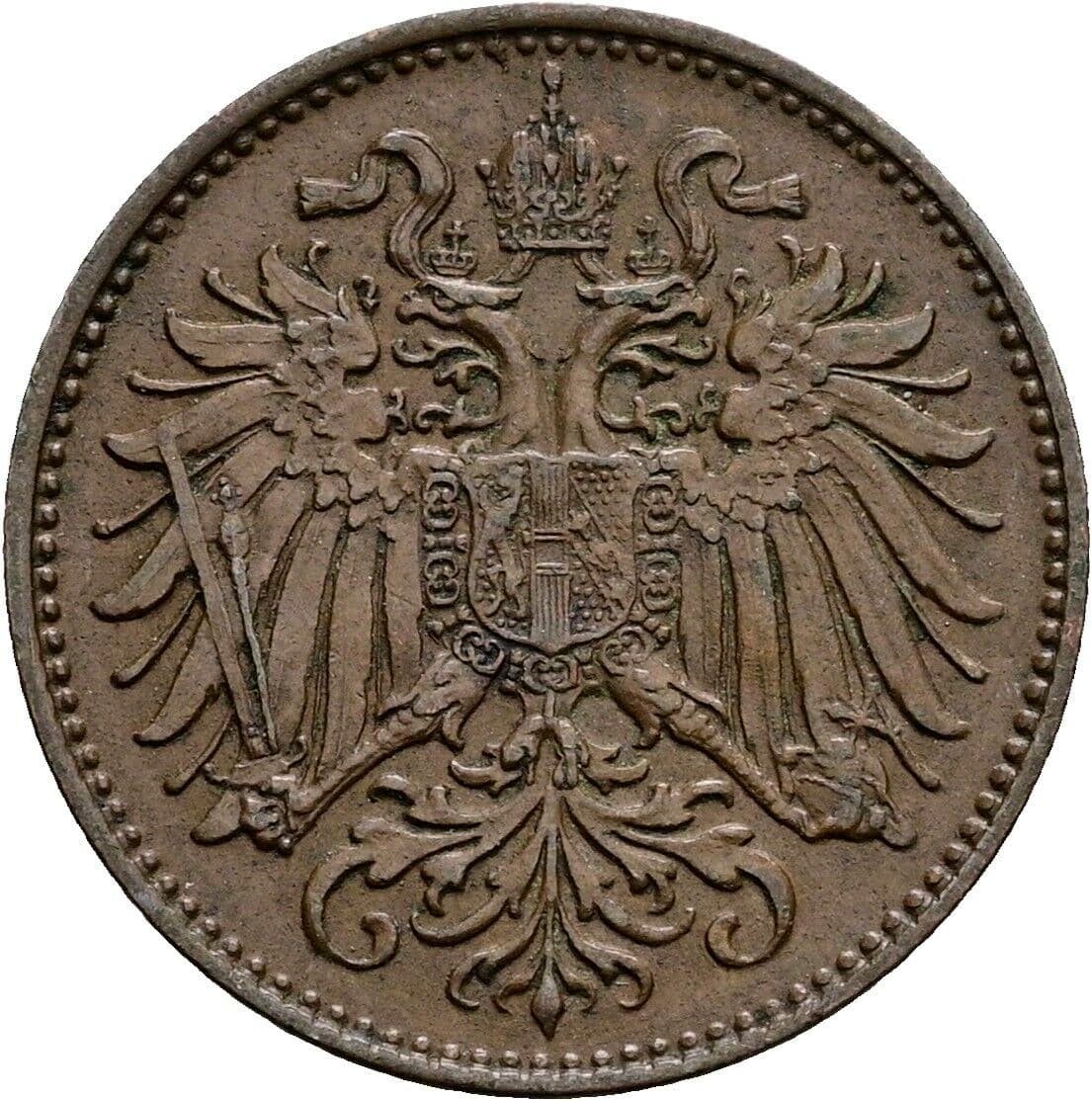 2 Heller Franz Joseph I. 1848-1916 1893 – Rückseite