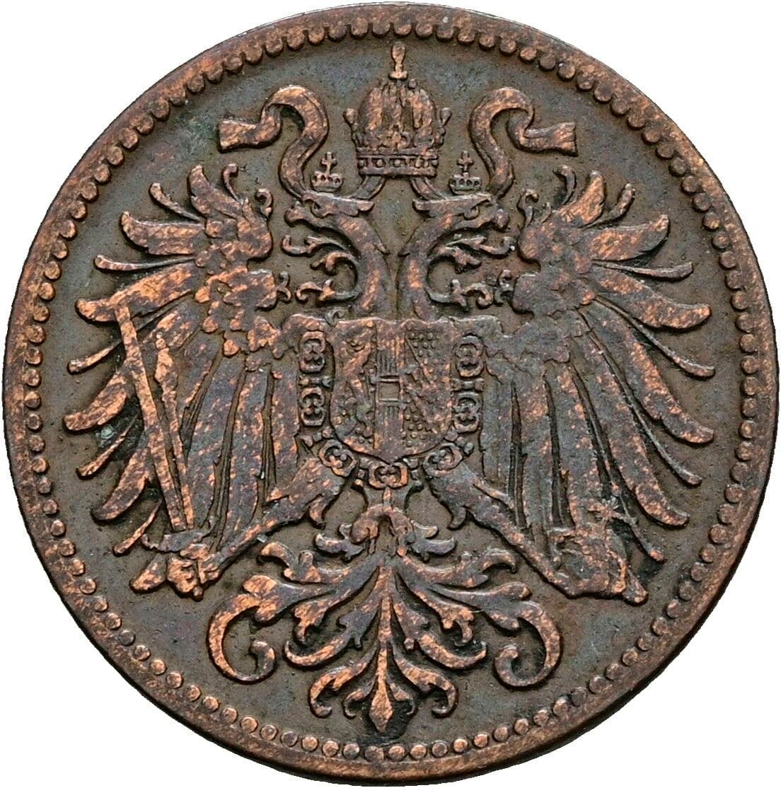 2 Heller Franz Joseph I. 1848-1916 1903 – Rückseite