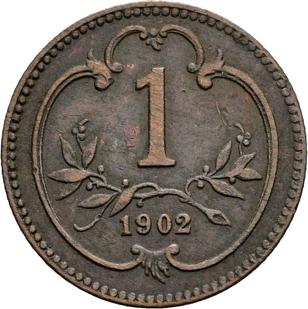 1 Heller Franz Joseph I. 1848-1916 1902 – Vorderseite