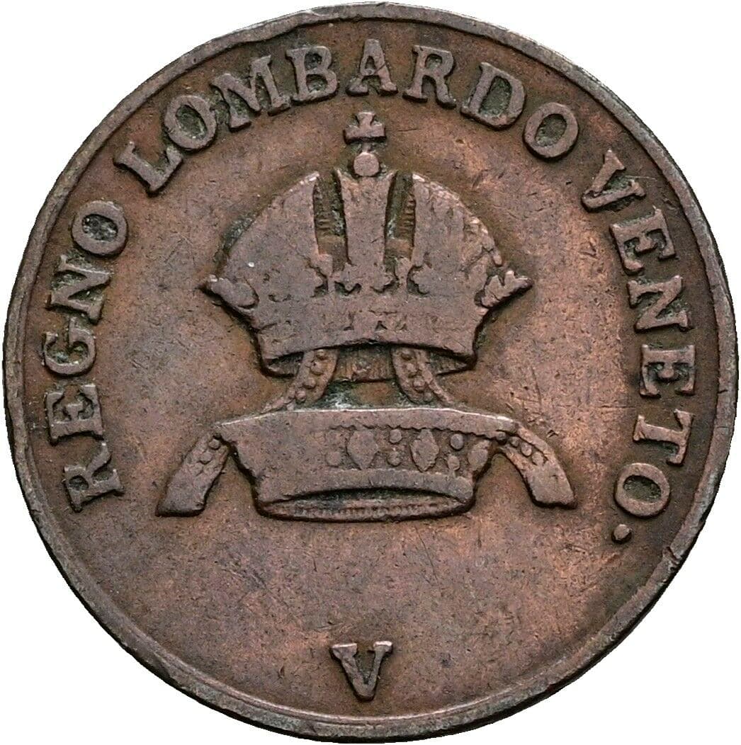 1 Centesimo Franz II.(I.) 1792-1835 1822 V, Venedig – Rückseite