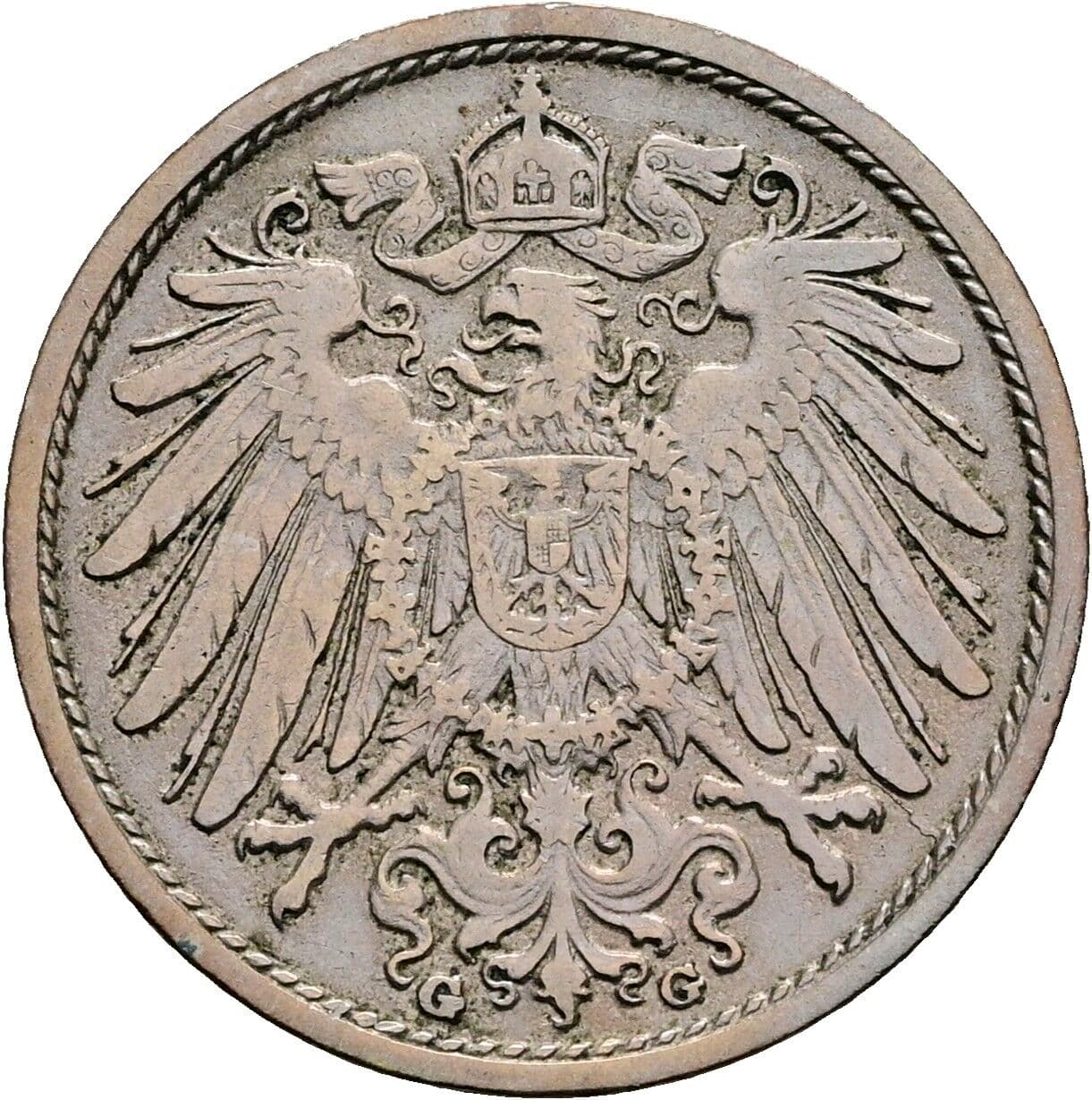 10 Pfennig 1901 G – Rückseite