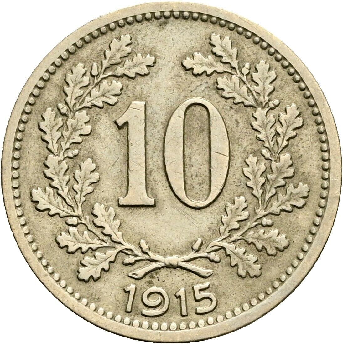 10 Heller Franz Joseph I. 1848-1916 1915 – Vorderseite