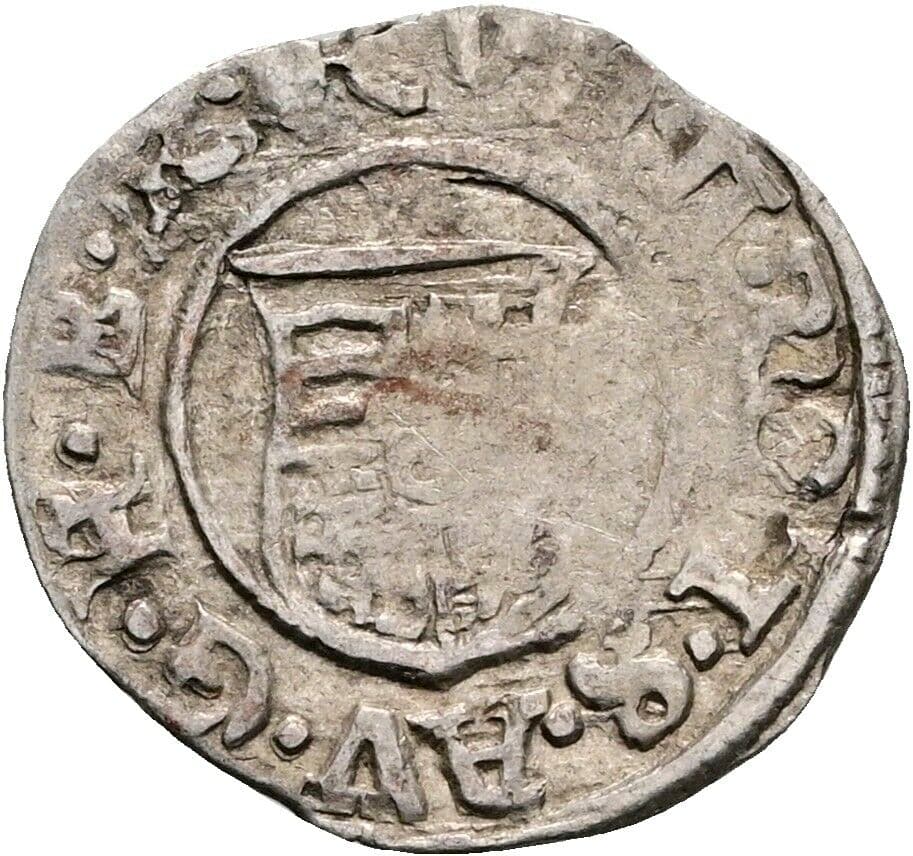 Denar Rudolph II. 1576-1612 1598 KB, Kremnitz – Rückseite