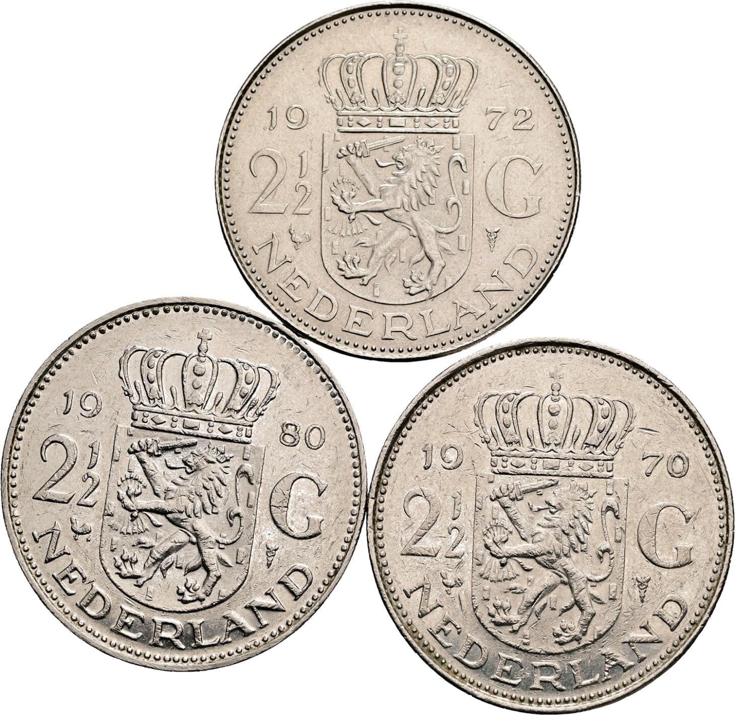 Lot 3 Stück 2 1/2 Gulden