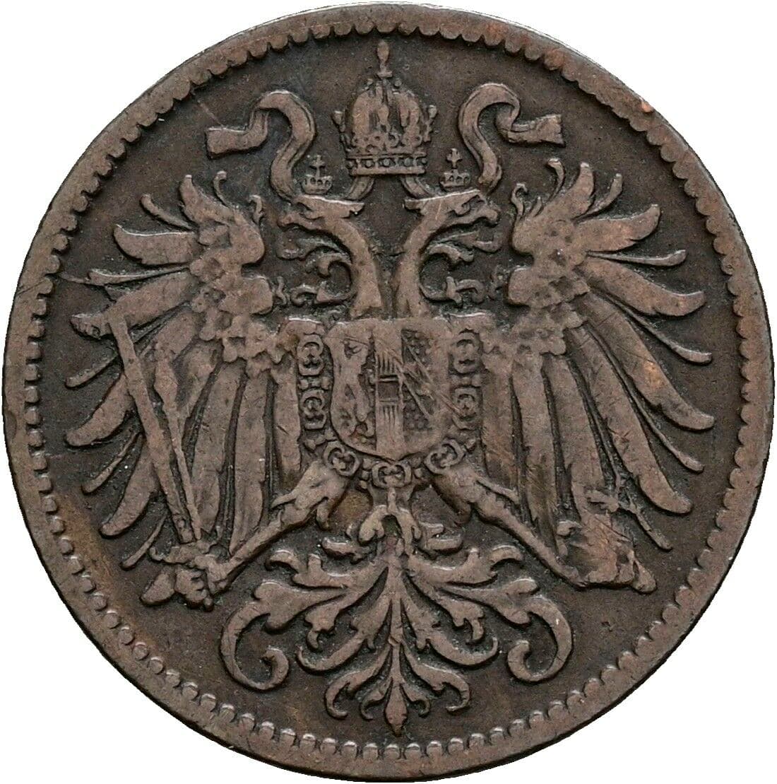 2 Heller Franz Joseph I. 1848-1916 1903 – Rückseite