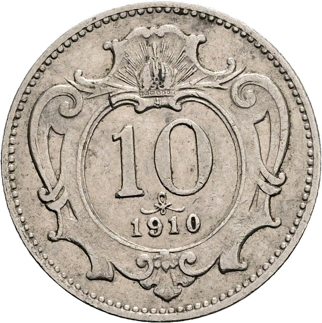 10 Heller Franz Joseph I. 1848-1916 1910 – Vorderseite