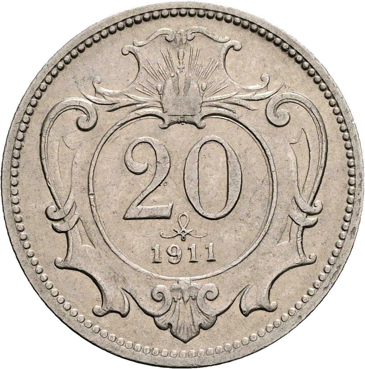 20 Heller Franz Joseph I. 1848-1916 1911 – Vorderseite