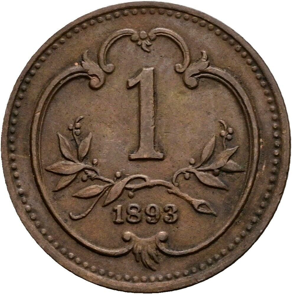1 Heller Franz Joseph I. 1848-1916 1893 – Vorderseite