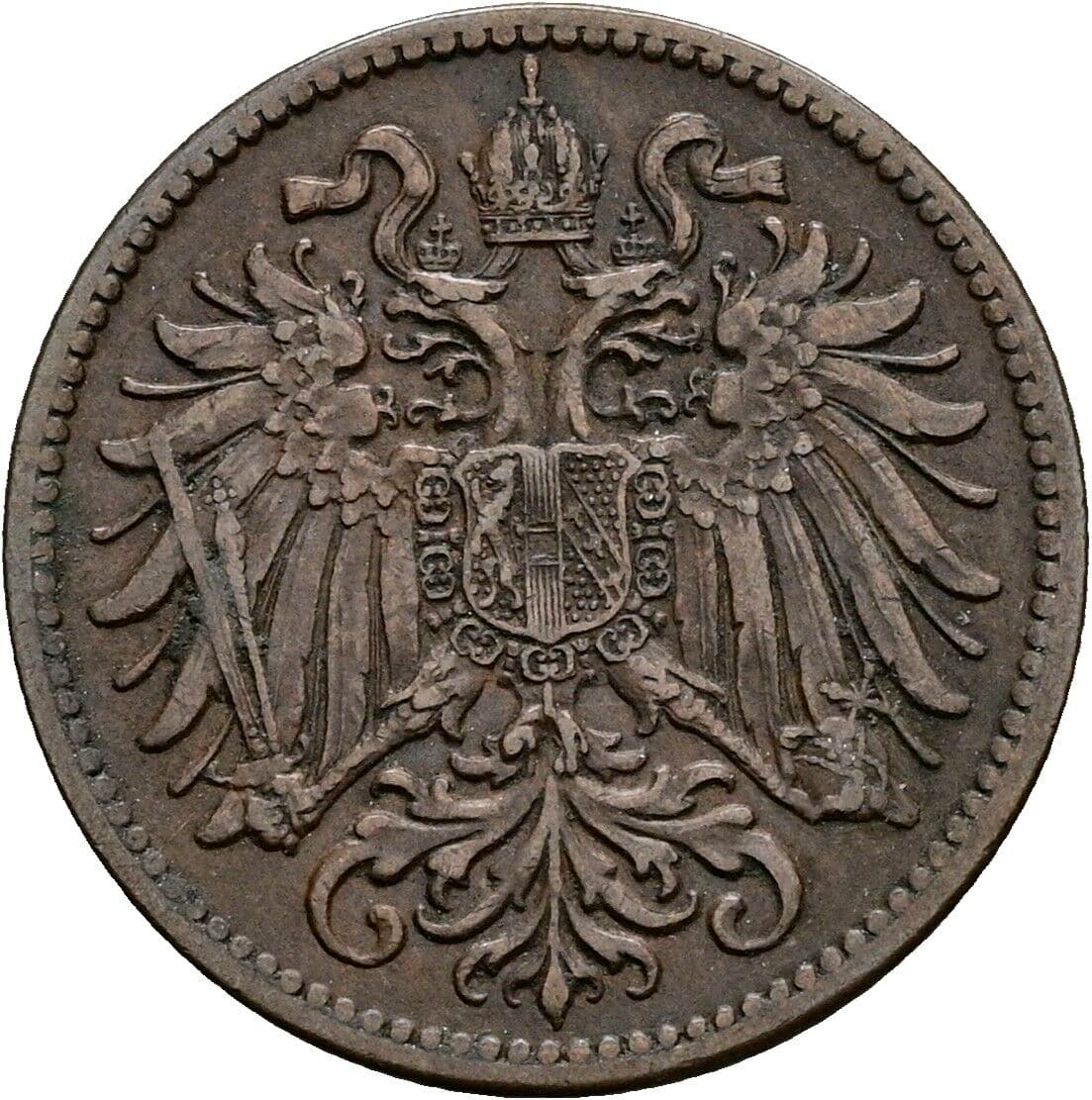 2 Heller Franz Joseph I. 1848-1916 1913 – Rückseite