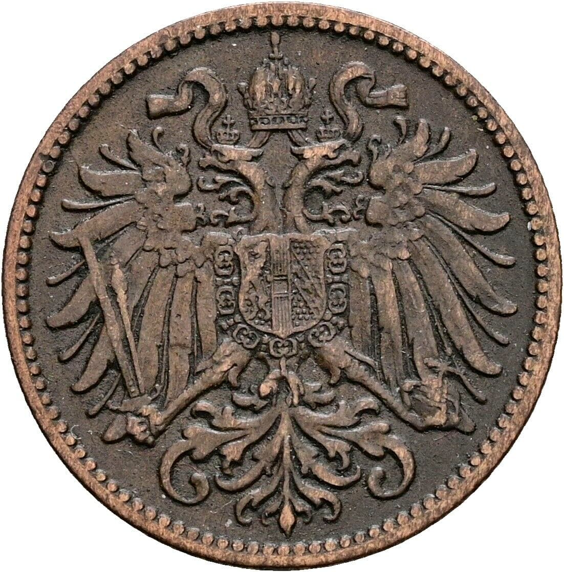 2 Heller Franz Joseph I. 1848-1916 1896 – Rückseite