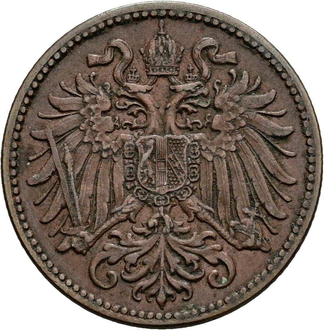 2 Heller Franz Joseph I. 1848-1916 1912 – Rückseite