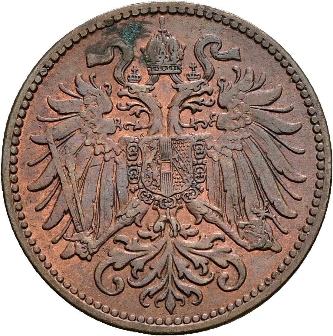 2 Heller Franz Joseph I. 1848-1916 1899 – Rückseite