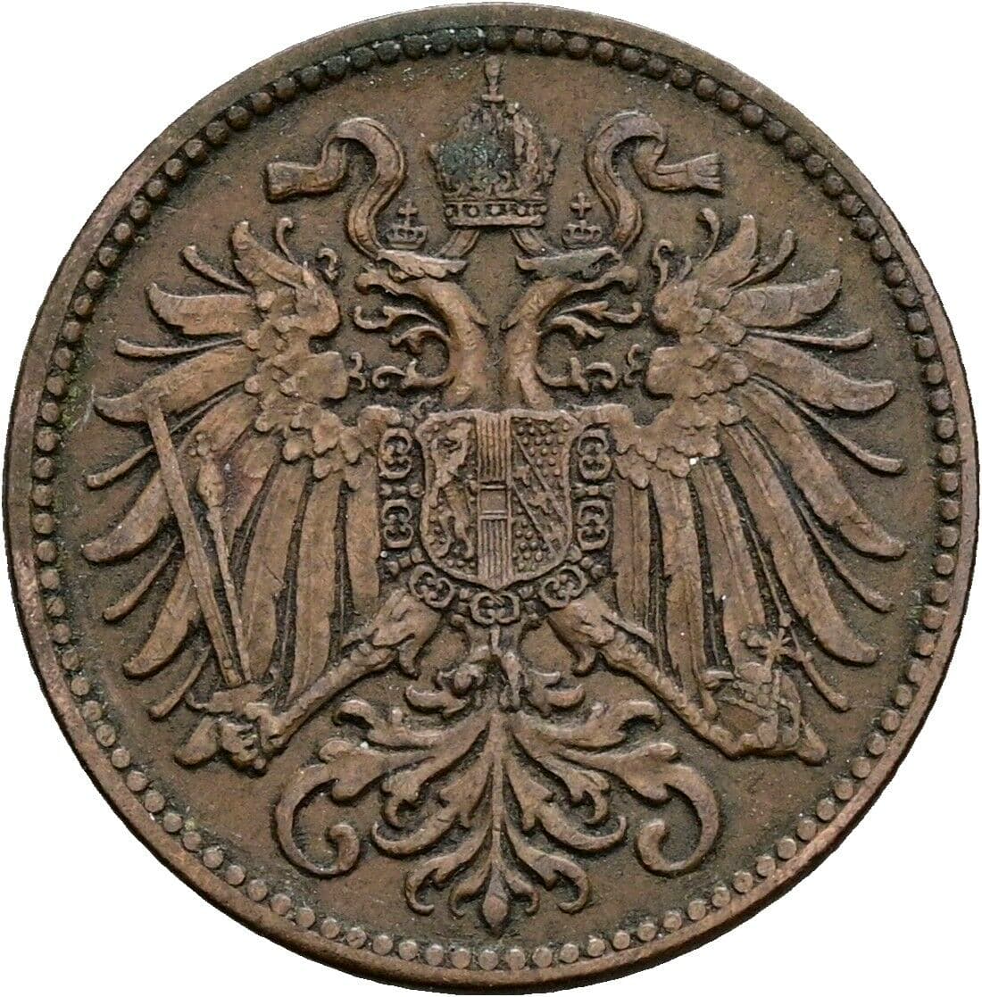2 Heller Franz Joseph I. 1848-1916 1897 – Rückseite