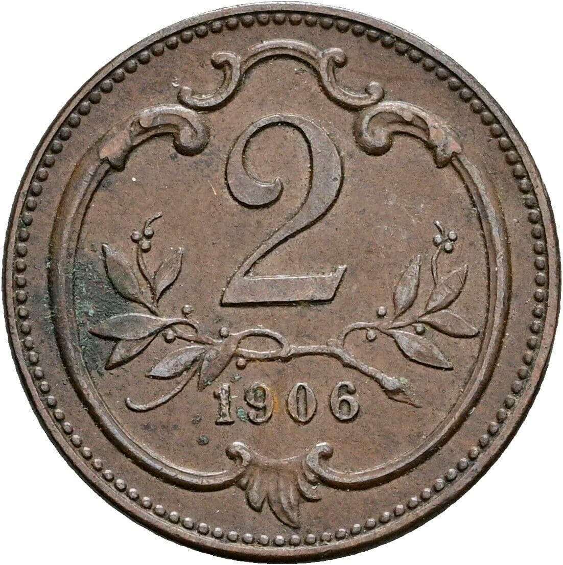 2 Heller Franz Joseph I. 1848-1916 1906 – Vorderseite