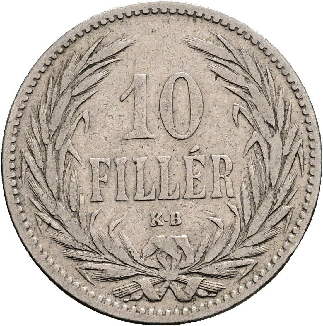 10 Filler Franz Joseph I. 1848-1916 1893 KB, Kremnitz – Vorderseite