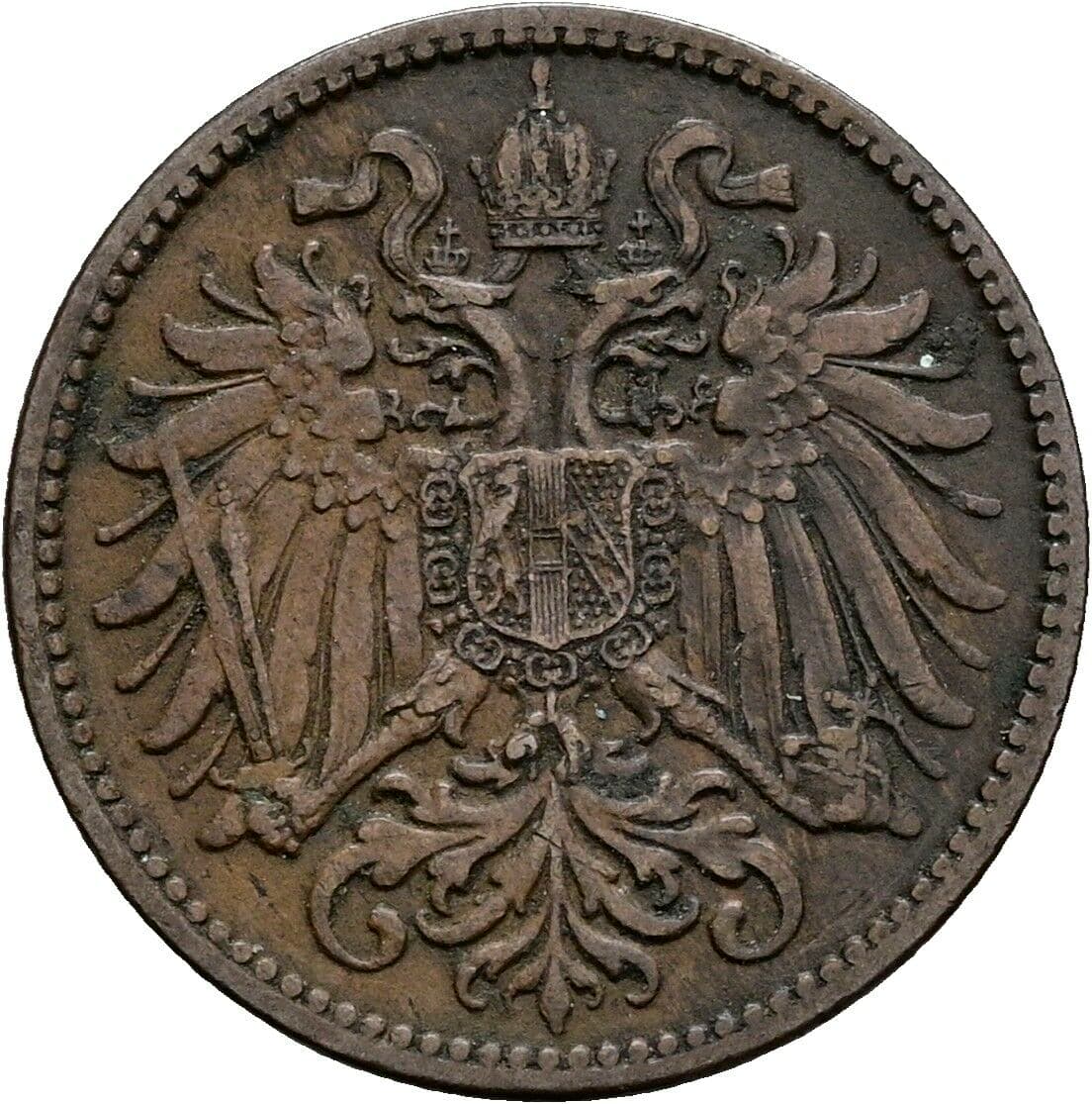 2 Heller Franz Joseph I. 1848-1916 1897 – Rückseite