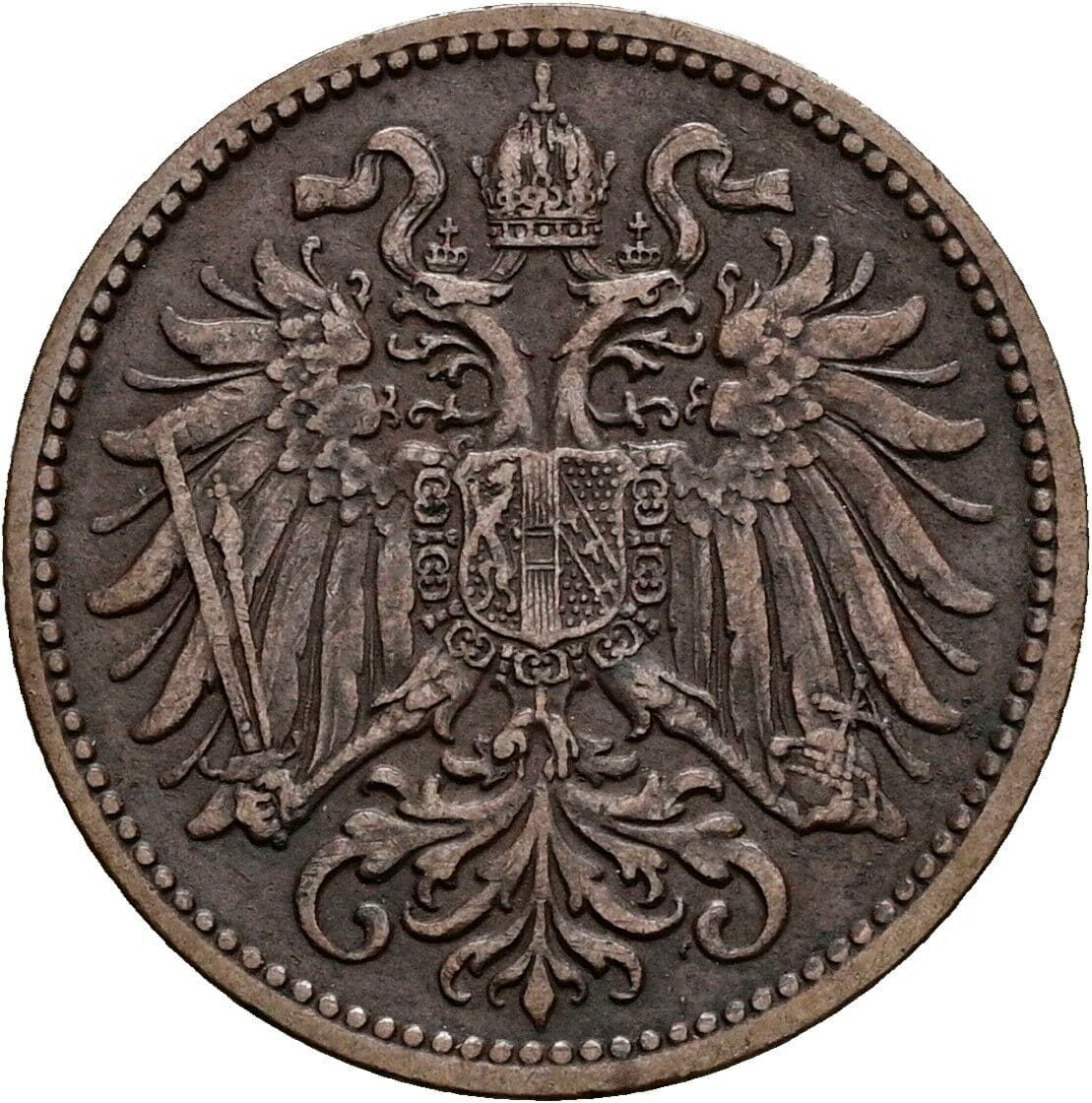 2 Heller Franz Joseph I. 1848-1916 1908 – Rückseite