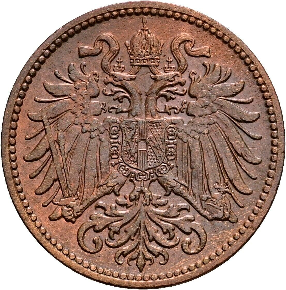 2 Heller Franz Joseph I. 1848-1916 1907 – Rückseite