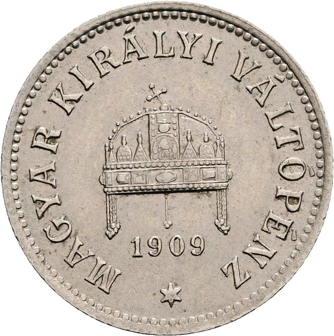 10 Filler Franz Joseph I. 1848-1916 1909 KB, Kremnitz – Rückseite
