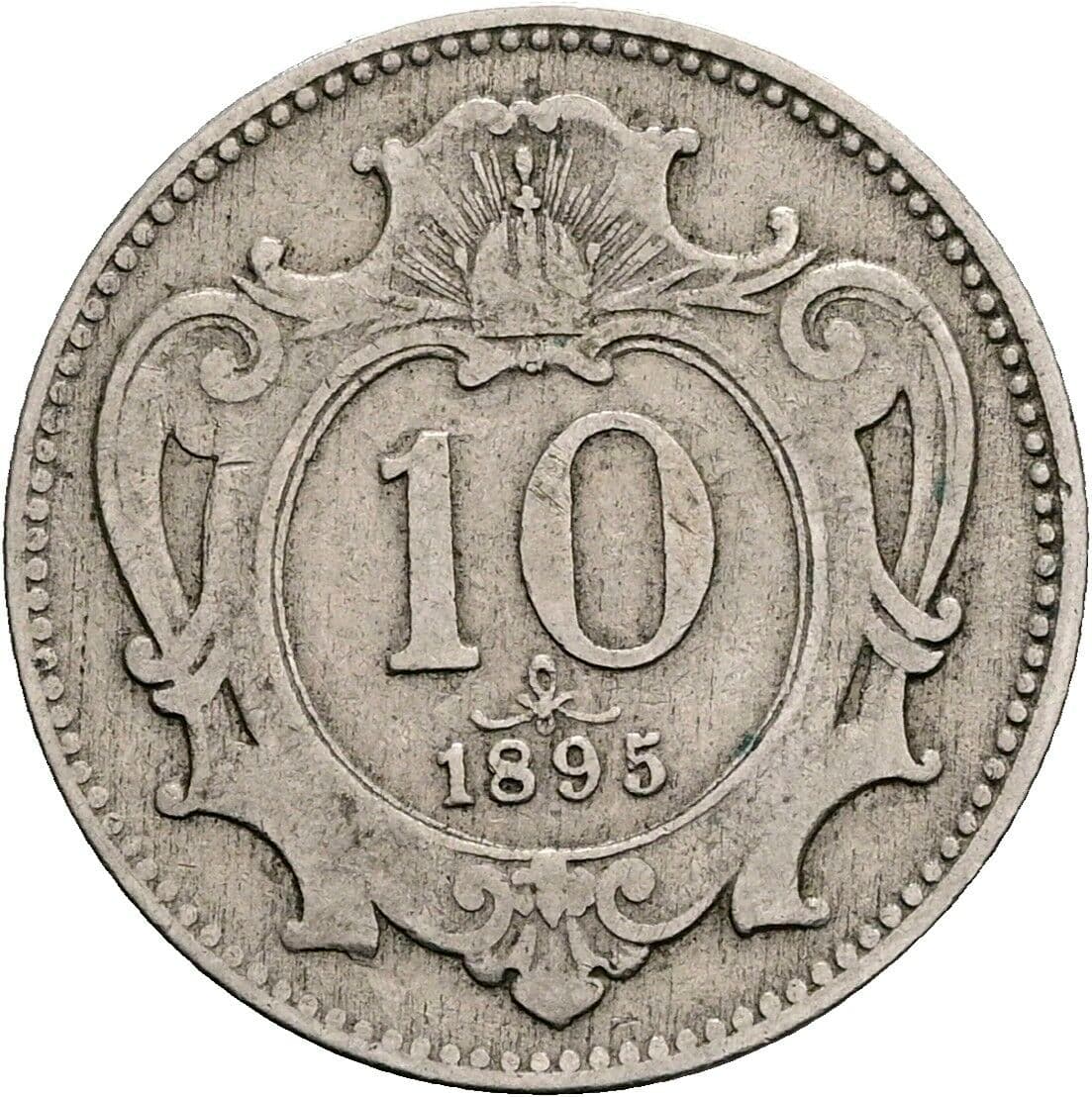 10 Heller Franz Joseph I. 1848-1916 1895 – Vorderseite