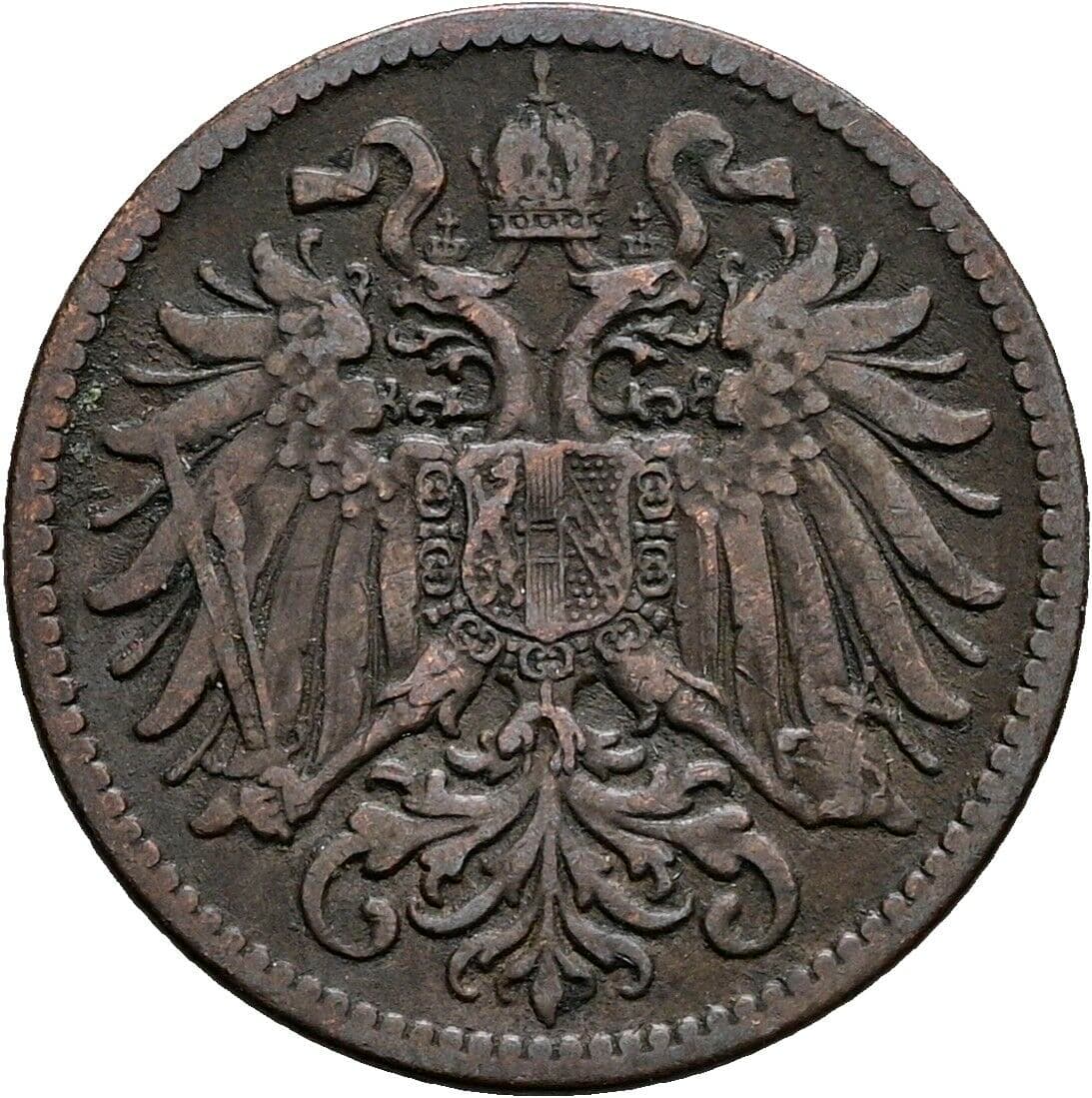 2 Heller Franz Joseph I. 1848-1916 1905 – Rückseite